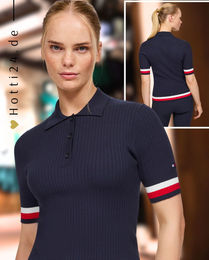 Produktbild von Tommy Hilfiger Strickpolo Lenox Desert Sky Blau