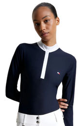 Produktbild von Tommy Hilfiger Turniershirt Chelsea Langarm Damen Blau