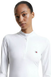 Produktbild von Tommy Hilfiger Turniershirt Chelsea langarm für Damen in Weiß