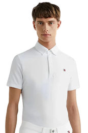 Produktbild von Tommy Hilfiger Turniershirt Fresh Air White Reitshirt für Herren in Weiß