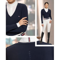 Produktbild von Tommy Hilfiger Turniershirt Montana 2 in 1 Desert Sky Blau Winter Reitshirt