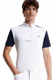 Produktbild von Tommy Hilfiger Turniershirt Rochester Multi Reitshirt aus Baumwolle in Weiß und Bunt