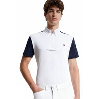 Produktbild von Tommy Hilfiger Turniershirt Rochester Multi Reitshirt aus Baumwolle in Weiß und Bunt