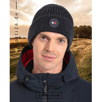 Produktbild von Tommy Hilfiger Unisex Beanie aus Acryl in Blau oder Grau