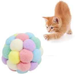 TOMTOP JMS Bunte Katzenbälle aus Polyester mit Glöckchen für Kitten und Katzen – Bild 1 von 6
