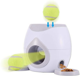TOMTOP JMS Interaktives Hundetrainingsspielzeug Automatischer Ballwurfautomat mit Tennisball in Grün-Weiß aus Kunststoff – Bild 1 von 2
