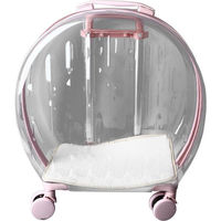 Produktbild von TOMTOP JMS Katzenbuggy Transparent Atmungsaktiv mit Rollen für kleine und mittlere Katzen