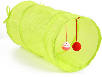 TOMTOP JMS Katzentunnel aus Polyester in Grün mit Soundglocke und Crinkle-Design zum Faltbar-Machen - 1 Stk. – Bild 1 von 1