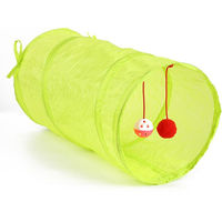 Produktbild von TOMTOP JMS Katzentunnel aus Polyester in Grün mit Soundglocke und Crinkle-Design zum Faltbar-Machen - 1 Stk.