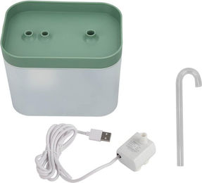 TOMTOP JMS Katzenwasserbrunnen 1,5 L Grüner Trinkbrunnen aus Kunststoff mit automatischer Zirkulation und wasserdichter Funktion - 1,5 l – Bild 1 von 2