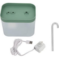 Produktbild von TOMTOP JMS Katzenwasserbrunnen 1,5 L Grüner Trinkbrunnen aus Kunststoff mit automatischer Zirkulation und wasserdichter Funktion - 1,5 l