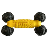 Produktbild von Tonka 4x4 Kauspielzeug Knochen aus Gummi 18 cm Gelb Schwarz - 4 x 18 cm