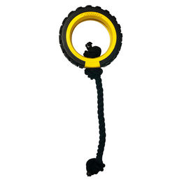 Produktbild von Tonka Hundespielzeug Mega Reifen mit Seil aus Gummi in Schwarz