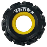 Produktbild von Tonka Kauspielzeug Reifen mit Felge aus Gummi Schwarz 13 cm