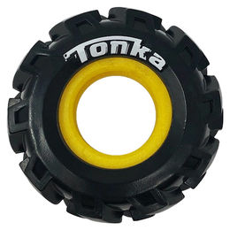 Produktbild von TONKA Kauspielzeug Reifen mit Felge aus Gummi Schwarz 9 cm Durchmesser