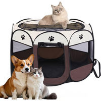 Produktbild von Toomoke Faltbarer Kleintierkäfig aus wasserabweisendem Oxford-Gewebe für Katzen, Hunde und Kaninchen 91x91x58cm