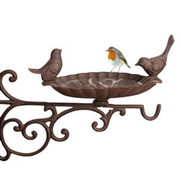 Topanbieter999 Wand Vogeltränke aus Metall in Dunkelbraun witterungsbeständig und frostsicher – Bild 1 von 12