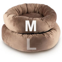 Produktbild von TopMeow Hundebett aus Plüsch mit Rand rutschfest Ø50 x 20 cm