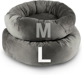 TopMeow Hundebett mit Rand aus Plüsch rutschfest Ø60 x 20 cm – Bild 1 von 5