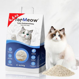 TopMeow Tofu Katzenstreu klumpend 18,4 kg pflanzlich staubarm mit starker Geruchsbindung – Bild 1 von 3