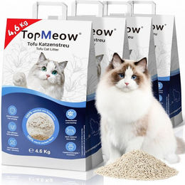 TopMeow Tofu Katzenstreu klumpend 18,4 kg pflanzlich staubarm und mit starker Geruchsbindung – Bild 1 von 3