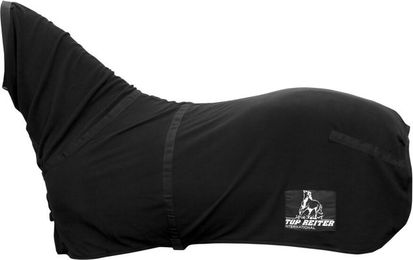 Topreiter Fleecedecke mit Halsteil Schwarz 1,35 m – Bild 1 von 2