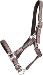 Topreiter Halfterset Glitrandi mit Strick aus Nylon in Pink – Bild 1 von 4
