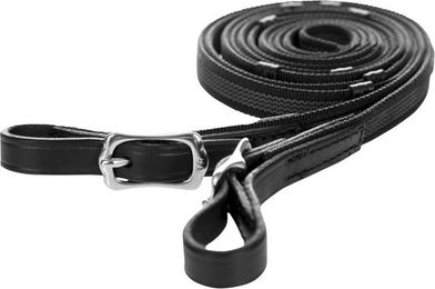 Topreiter Isländer-Zügel gummiert in Schwarz - 240 cm – Bild 1 von 2
