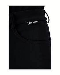 Topreiter Jodhpur-Reithose Pocket Softshell mit Kniebesatz für Damen in Schwarz – Bild 1 von 3