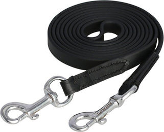 Produktbild von Topreiter Zügel Super-Grip ohne Stege aus Biothane in Schwarz Silber