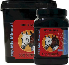 Produktbild von topteam Biotin + Zink Ergänzungsfutter Pulver für Haut & Fell 1 kg