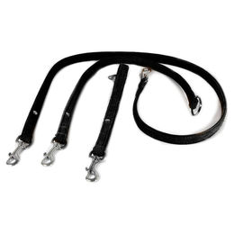 Produktbild von Toronto Lederband Universal Hundeleine aus Leder in Schwarz wasserabweisend
