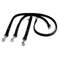 Produktbild von Toronto Lederband Universal Hundeleine aus Leder in Schwarz wasserabweisend