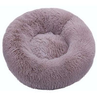 Produktbild von TPFLiving Tierkorb aus Baumwolle als flauschiges Hundebett und Katzenkörbchen für erwachsene Tiere in Lila