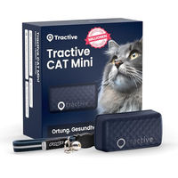 Produktbild von Tractive Mini Smarter GPS Tracker für Katzen in Blau mit Live-Ortung und Sicherheitsgeschirr - 1 Stk.
