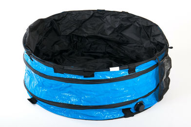 Tragbare Hundebadewanne in Blau 70cm mit integrierter Dusche – Bild 1 von 5