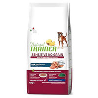 Produktbild von Trainer Natural Adult Hundefutter Sensitive Forelle Getreidefrei 12 kg - 12 kg