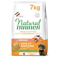 Produktbild von Trainer Natural Sensitive Adult Small & Toy Hundefutter mit Lachs und Lamm glutenfrei 2 x 7 kg - 7 kg