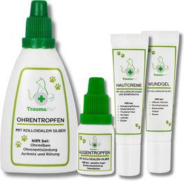 TraumaPet Must-have-Set mit kolloidalem Silber für Hunde und Katzen zur Haut- und Fellpflege – Bild 1 von 2