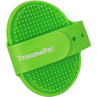 Produktbild von TraumaPet Silikon Bürste zum Kämmen und Waschen in Grün
