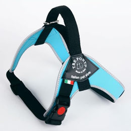 Tre Ponti Brio Hundegeschirr hellblau mit reflektierendem Rand Größe XL – Bild 1 von 2