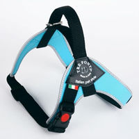 Produktbild von Tre Ponti Brio Hundegeschirr hellblau mit reflektierendem Rand Größe XL