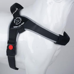 Tre Ponti Brio Hundegeschirr Schwarz mit reflektierendem Rand Größe M – Bild 1 von 2