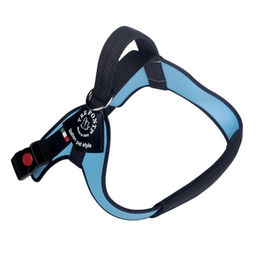 Produktbild von Tre Ponti Brio TP840 Hundegeschirr Hellblau mit schwarzem Rand Größe M