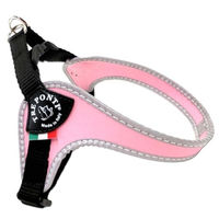 Produktbild von Tre Ponti Easy Fit Classic Hundegeschirr aus Kunstleder in Rosa Größe 4 mit reflektierendem Rand und verstellbarem Bauchgurt