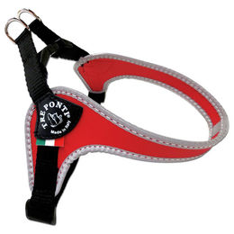 Tre Ponti Easy Fit Classic Hundegeschirr aus Polyester mit verstellbarem Bauchgurt und reflektierendem Rand in Rot – Bild 1 von 2