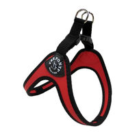 Produktbild von Tre Ponti Easy Fit Classic Hundegeschirr mit Click-Verschluss Rot Schwarz Mini
