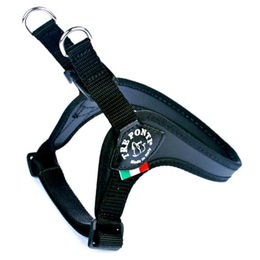 Tre Ponti Easy Fit Classic Hundegeschirr mit verstellbarem Bauchgurt Schwarz Mini 33-37 cm – Bild 1 von 4