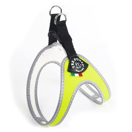 Produktbild von Tre Ponti Easy Fit Classic Sportgeschirr für Katzen aus Nylon in Gelb Größe 3 mit reflektierendem Rand und Click-Verschluss