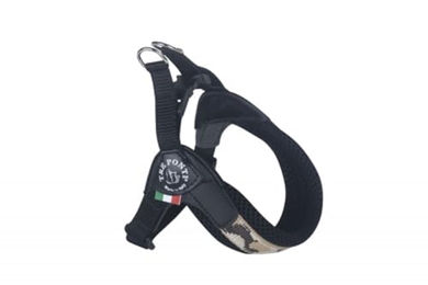 Produktbild von Tre Ponti Easy Fit Mesh Penny Hundegeschirr mit Click-Verschluss und verstellbarem Bauchgurt Desert-Camouflage Größe 1